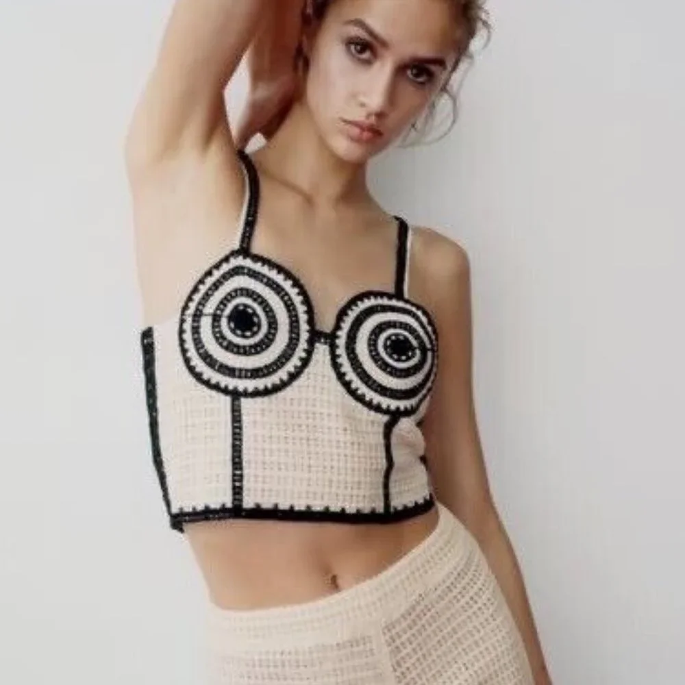 Zara Crochet Corset Top